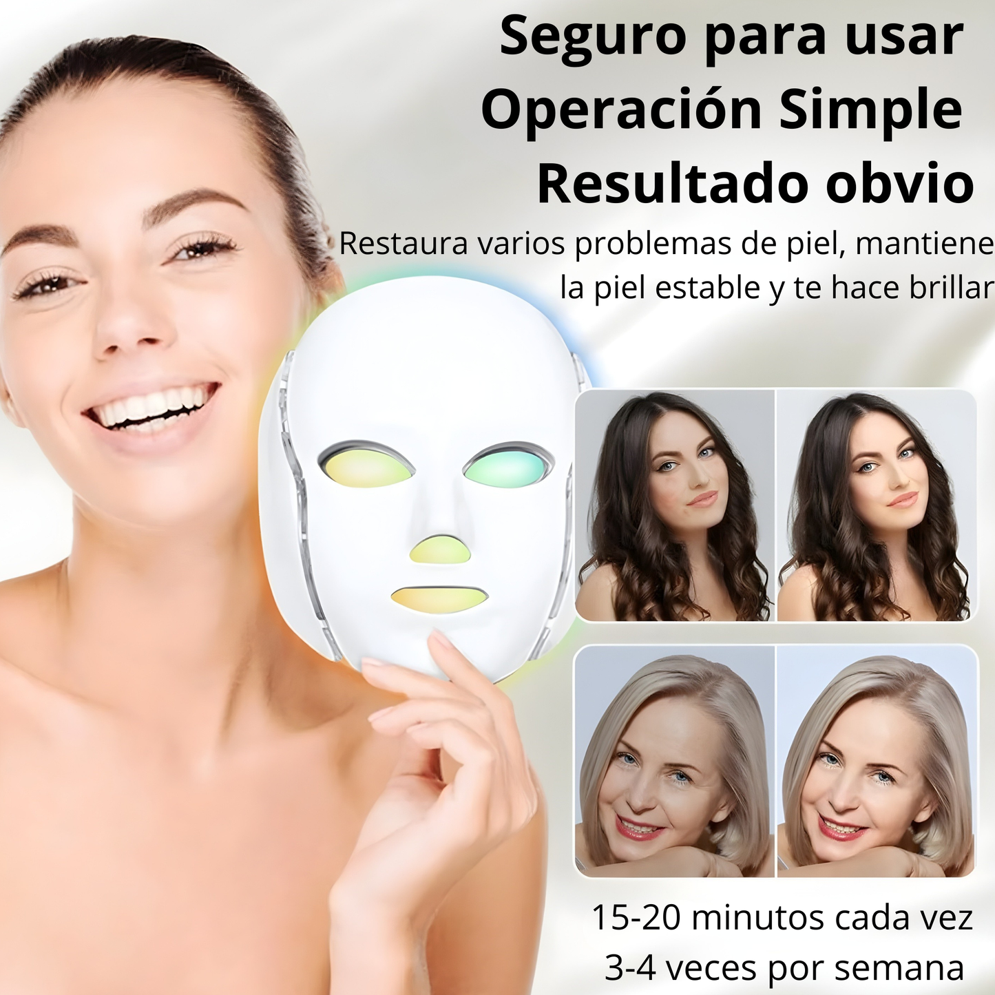 Máscara terapéutica para un rostro radiante.